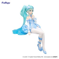 Hatsune Miku figurine Noodle Stopper Flower Fairy Nemophila Pail Blue Color