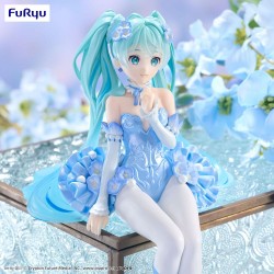 Hatsune Miku figurine Noodle Stopper Flower Fairy Nemophila Pail Blue Color