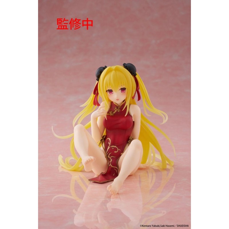 To Love Ru Darkness figurine Desktop Cute Figure Golden Darkness Chinese Dress