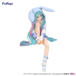 Figurine Noodle Stopper Hatsune Miku Rabbit Ear Hood Pajama Blue