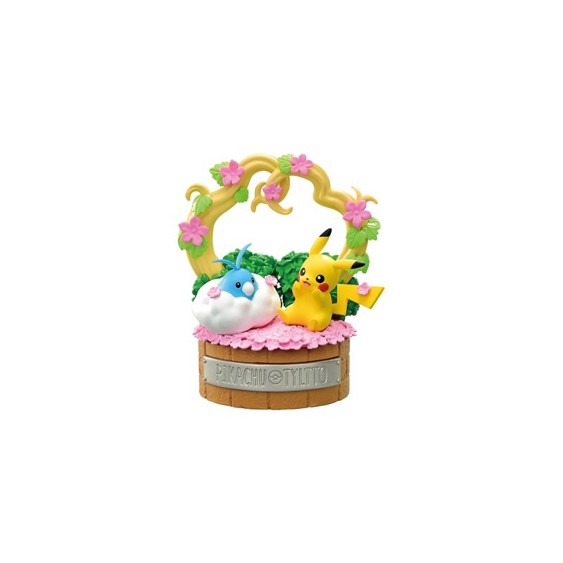 Mini figurine Pokemon A Little Tale of the Forest Series Peaceful Moments N°1 Pikachu & Swablu