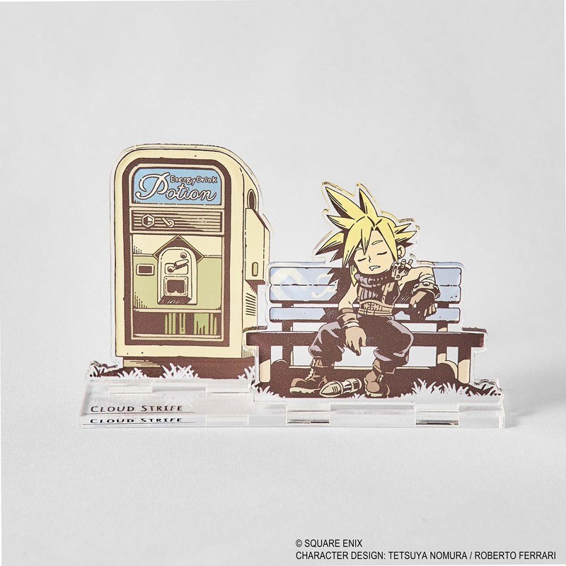 Final Fantasy VII Rebirth Acrylic Stand Cloud faisant la sieste